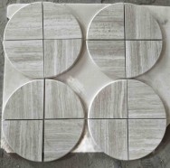 Corner Shelf 9"x9"x3/4" White Wood Marble