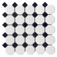 CM18 - White + Navy Dots